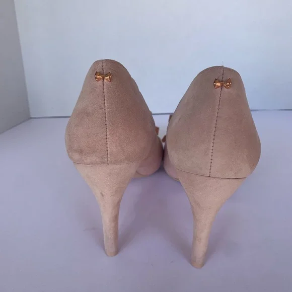 Ted Baker London Gewell Pink Suede Bow Heel Pumps Size 9 - Picture 5 of 15